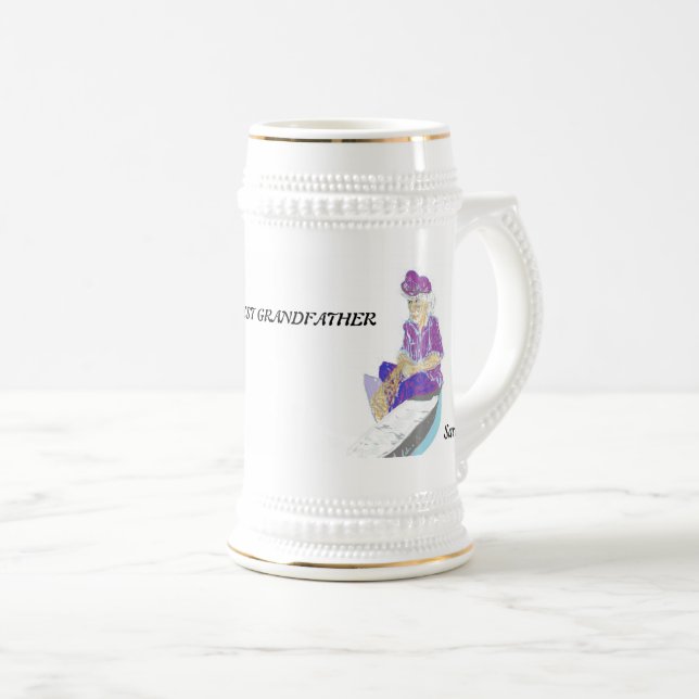 Tasse: Bester Großvater Bierglas (VorderseiteRechts)