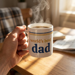 Tasse „Bester Papa der Welt“ Retro-Geschenk zum