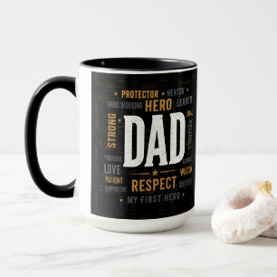 Tasse 'Bester Vater Aller Zeiten' Respekt Held V