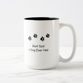 Tasse, bester Vater, den ein Hund überhaupt hatte Zweifarbige Tasse