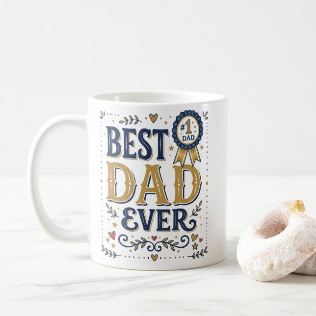 Tasse 'Bester Vater überhaupt' - Vatertagsgeschenk (Mit Donut)