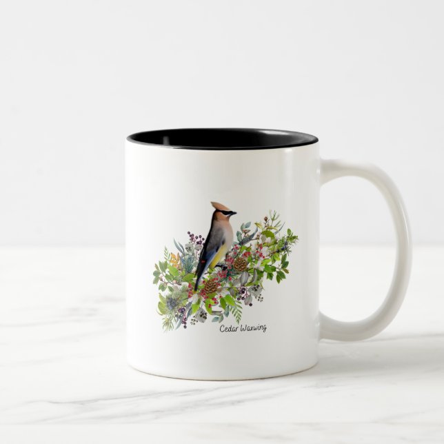 Tasse Bird Cedar Waxwing (Rechts)