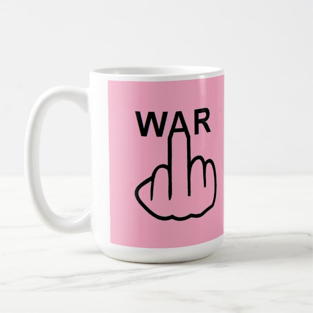 Tasse Bird Drehe Krieg ist schrecklich (Links)