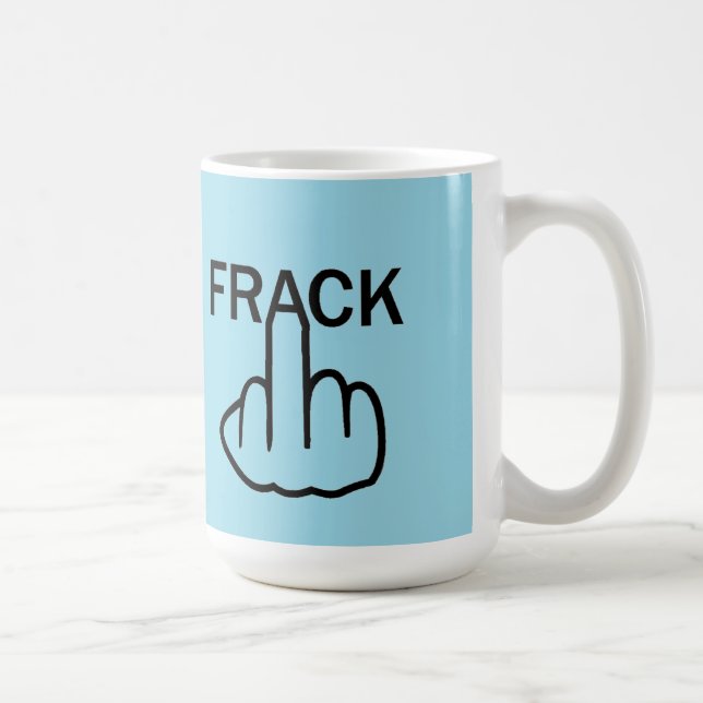 Tasse Bird Drehe Stopp Fracking (Rechts)