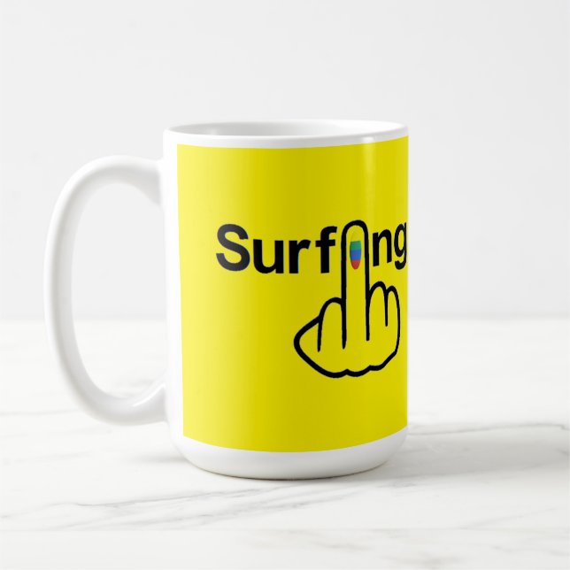 Tasse Bird Drehend Surfing Gedreht (Links)