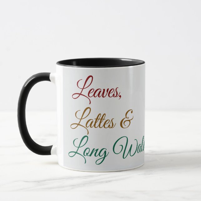 Tasse Blätter, Latten und lange Spaziergänge (Links)