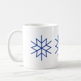 Tasse - Blaue Schneeflocken