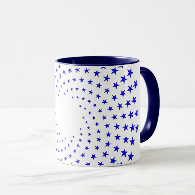 Tasse - Blaue Sternwirbel (VorderseiteRechts)