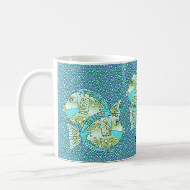 Tasse Blauer Fisch (Links)