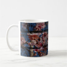 Tasse Blauer Stein und Blüten