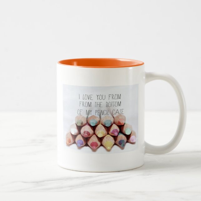 Tasse…. Bleistift-Fall Zweifarbige Tasse (Rechts)