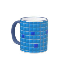 Tasse - Blue Square Mosaic (v.2)