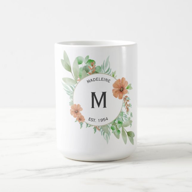 Tasse "Blumenpfirsich" - Personalisierte Schenkung (Mittel)