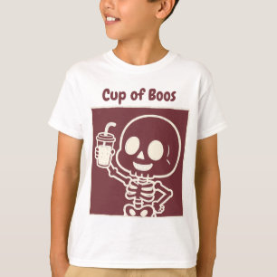 Tasse Boos Süßer Skelett-Toddler-Halloween T-Shirt