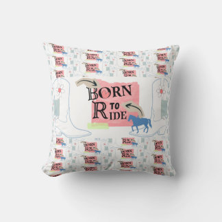 Tasse 'Born to ride' für sie Kissen