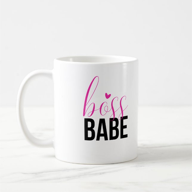 Tasse Boss Babe, Schwarz und Rosa (Links)