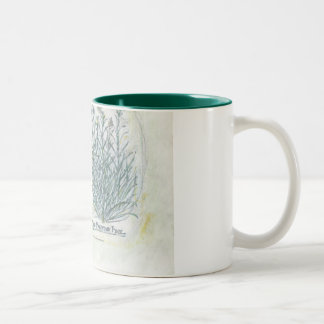 Tasse - botanischer Druck mit zwei Tönen