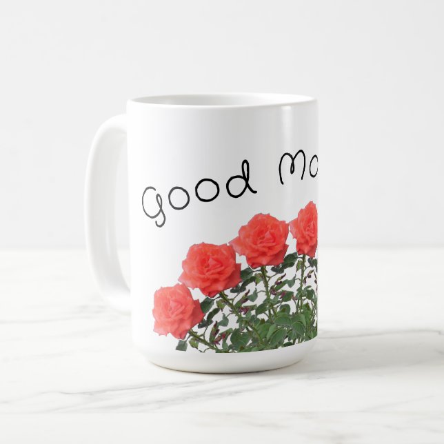 Tasse - Bouquet aus rosa Rosen (Vorderseite Links)