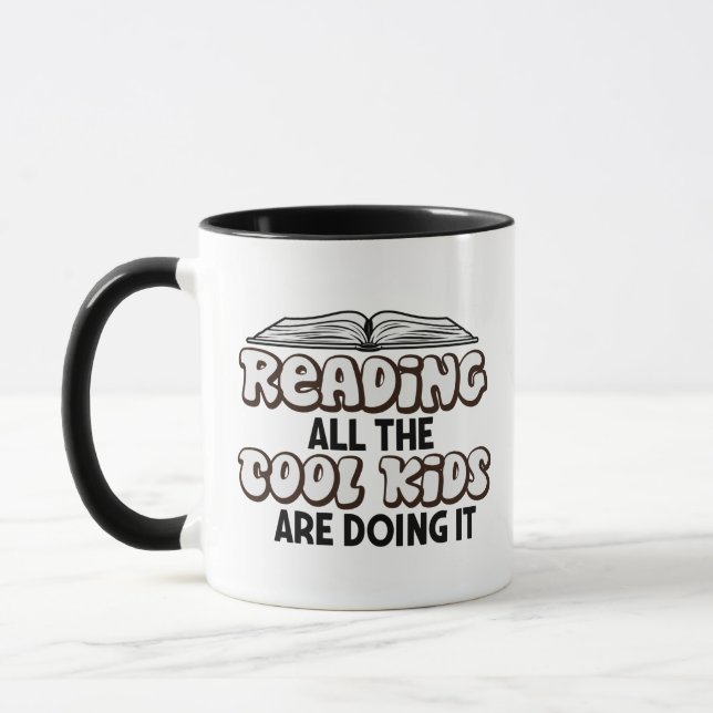 Tasse Buch lesen (Links)