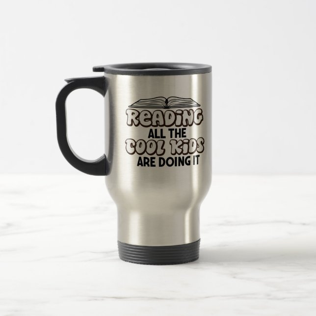 Tasse Buch lesen (Links)