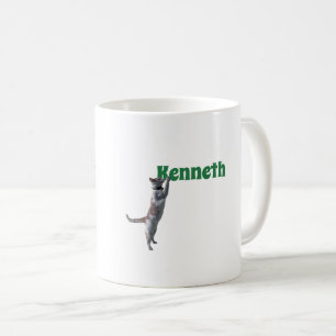 Tasse - Buchstabe M mit Katze und Name