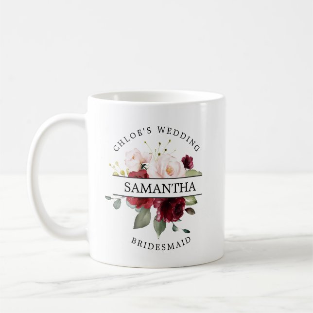 Tasse Burgund Rosa Rosa Rose (Links)