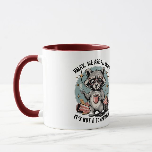 Tasse Caffeine Chaos Raccoon (Links)