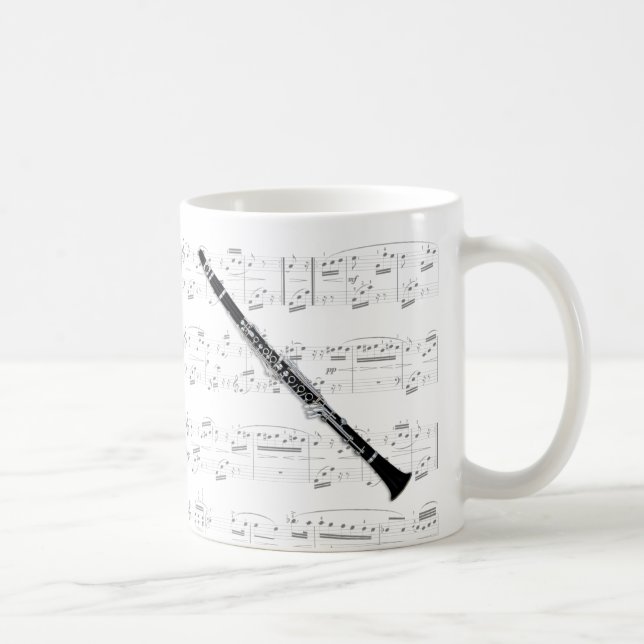 Tasse - Clarinet mit Blattmusik (Rechts)