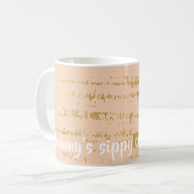 Tasse "Classic Gold/Pink Mommy's Sippy Cup" (Vorderseite Links)