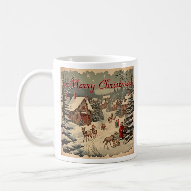 Tasse Coffee Mug, de Noël Vintage (Links)