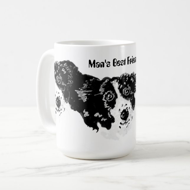 Tasse : Collie , Der beste Freund des Menschen (Vorderseite Links)