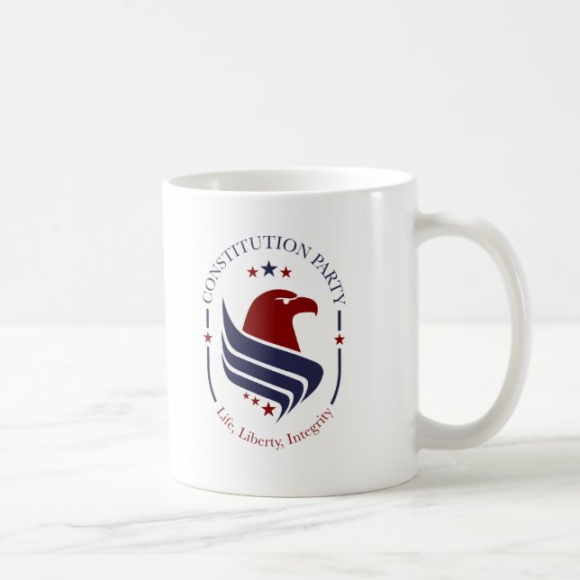 Tasse, Constitution Party, Adler, oval Kaffeetasse (Rechts)