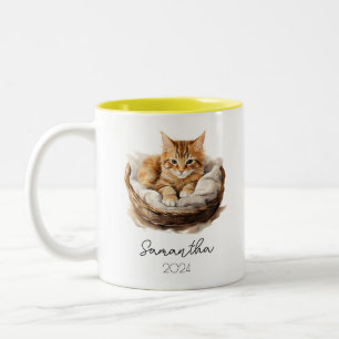 Tasse-Cup für die Geburtstag-Blume Zweifarbige Tasse