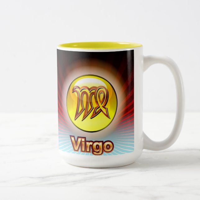 TASSE CUSTOM ZODIAC VIRGO YELLOW (Rechts)