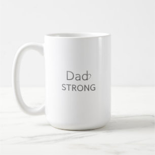 Tasse „Dad Strong“ Krebsbewusstsein – Inspirierend