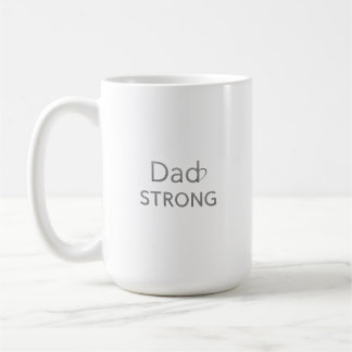 Tasse „Dad Strong“ Krebsbewusstsein – Inspirierend