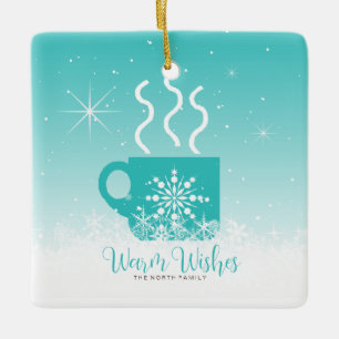 Tasse Dampfheiße Getränke mit Schneeband ID595 Keramikornament