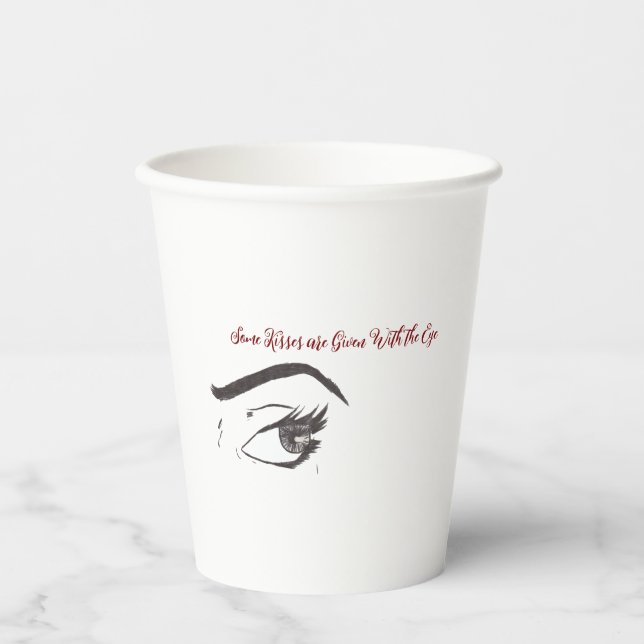 Tasse "Das Auge einer Frau" Papiercup Pappbecher (Vorderseite)