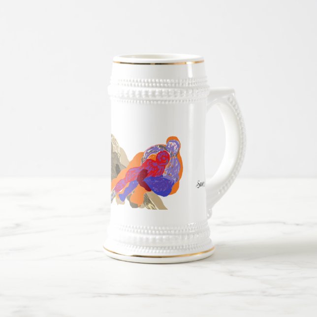 Tasse: Das Spiel läuft Bierglas (VorderseiteRechts)