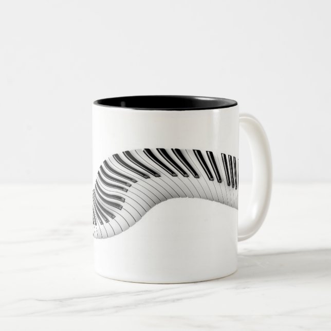 Tasse der abstrakten Klaviertasten (VorderseiteRechts)