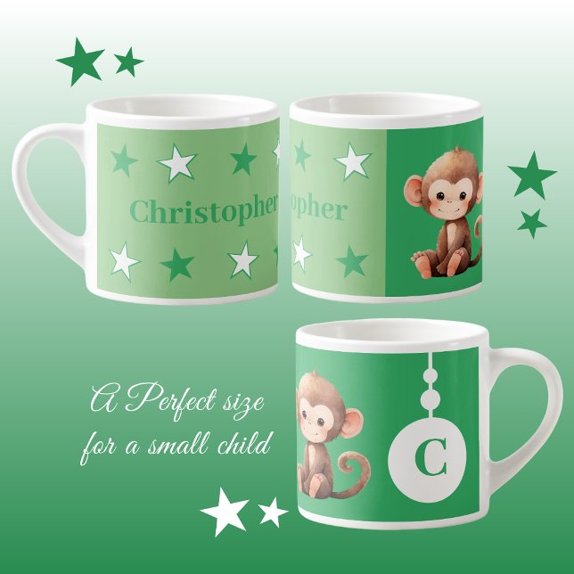 Tasse der Affen von Kindern personalisierter Name  (Von Creator hochgeladen)