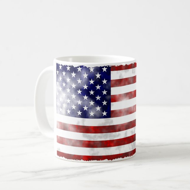Tasse der amerikanischen Flagge (Vorderseite Links)