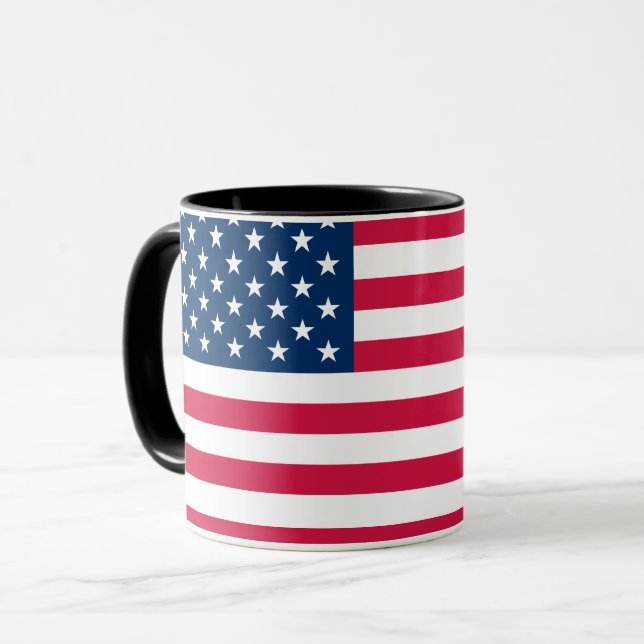 Tasse der amerikanischen Flagge (Vorderseite Links)