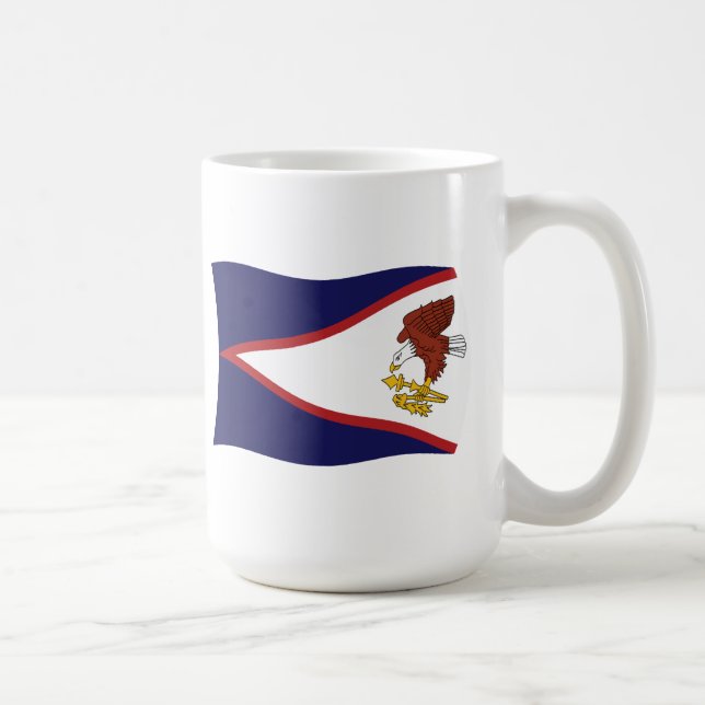 Tasse der amerikanischen Flagge von Samoa (Rechts)