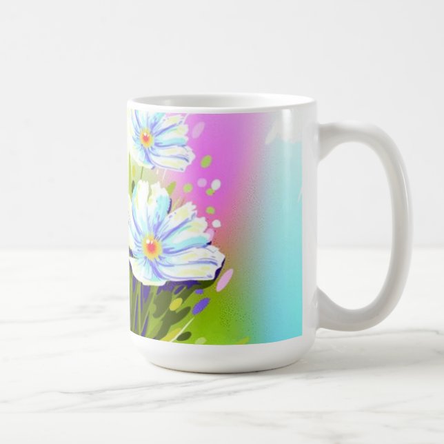 Tasse der Aquarell-Blume (Rechts)