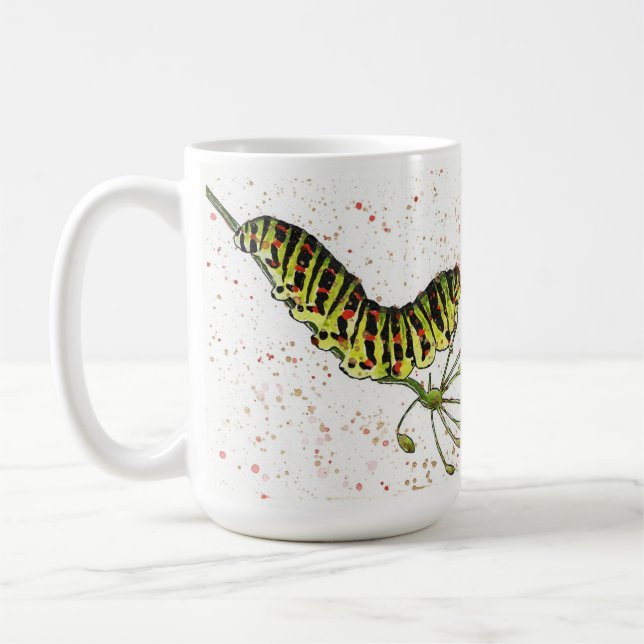 Tasse der Aquarellfarben-Raupe (Links)