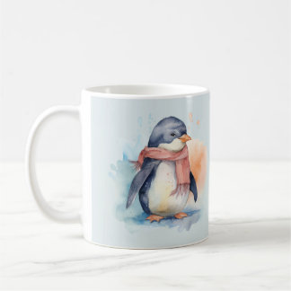 Tasse der Aquarellpinguine