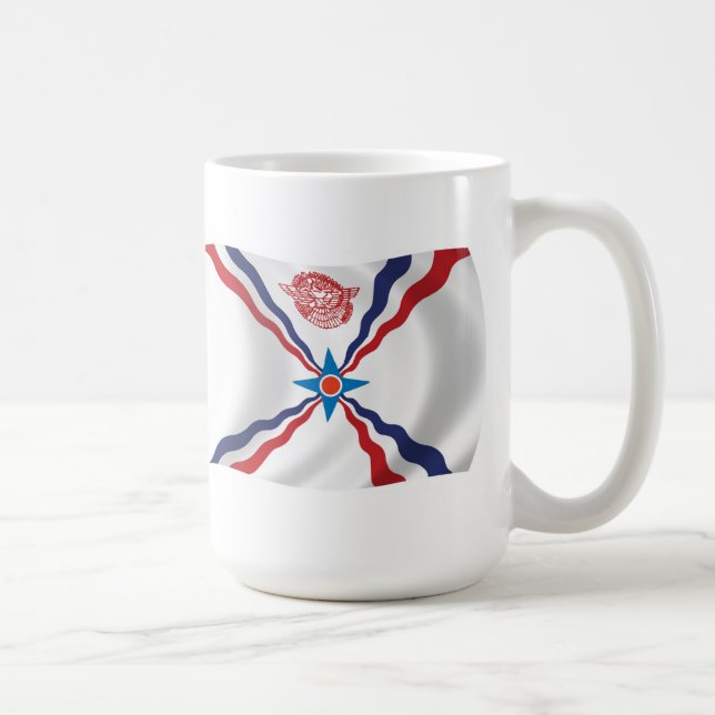 Tasse der assyrischen Nationalflagge (Rechts)