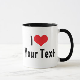Tasse der benutzerdefinierten I-Liebe (2-seitig)