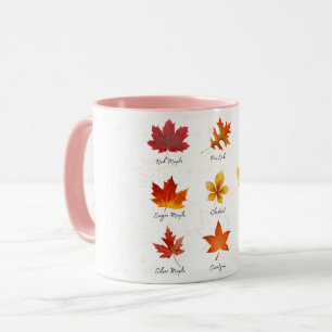 Tasse der benutzerdefinierten Keramik, Herbstblätt